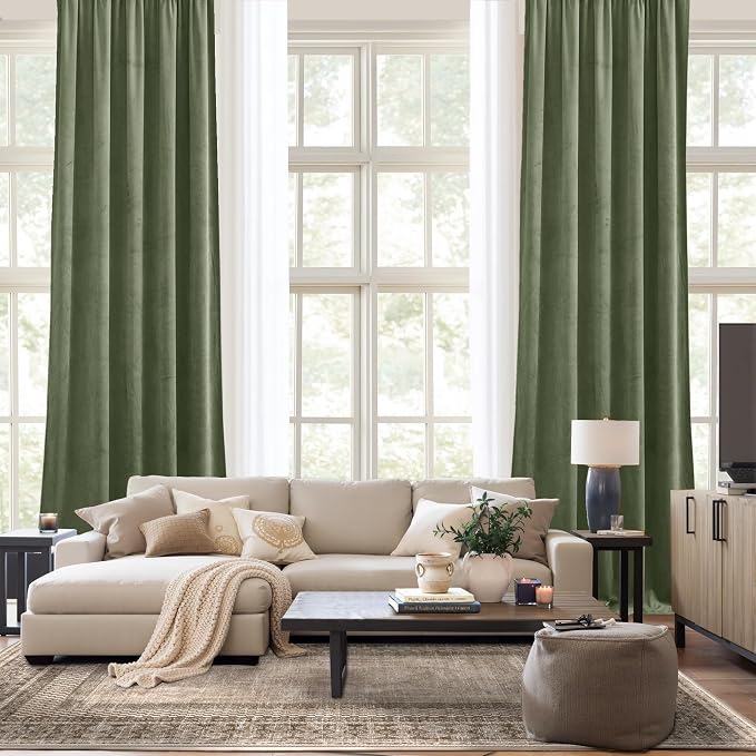 NICETOWN Sage Green Curtains 96 inches Long 2 Panels, Farmhouse and Sleek - Image 9