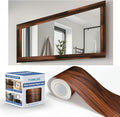 TIANLDD 27 FT Wood Grain Wallpaper Border, Removable Waterproof Mirror Border by TIANLDD