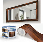 TIANLDD 27 FT Wood Grain Wallpaper Border, Removable Waterproof Mirror Border by TIANLDD