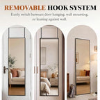 Simple Deluxe 47x14 Full Length Mirror Over The Door, Wall Mounted Full Body - Image 4