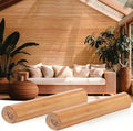 Juexica 2 Pcs Natural Bamboo Wall Panel 16 x 96 Inch Bamboo Covering Renewable by Juexica