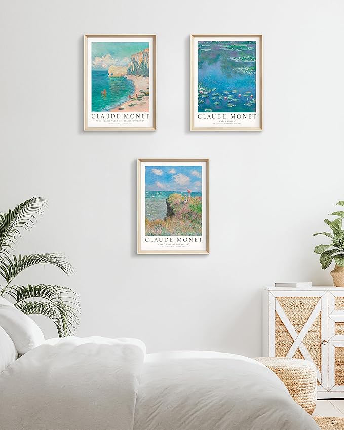 HesenDot Claude Monet Framed Wall Art, 12x16in High Framed Canvas Prints - Image 5