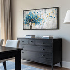 Framed Large Tree Wall Art, Modern Golden Butterfly Picture - Image 8