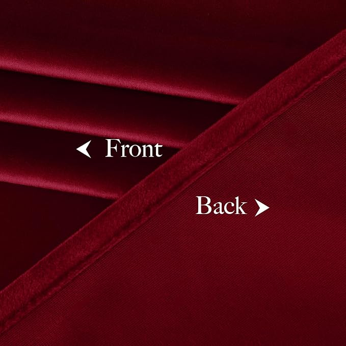 NICETOWN Christmas Red Velvet Curtains 96 inches Long - Image 9