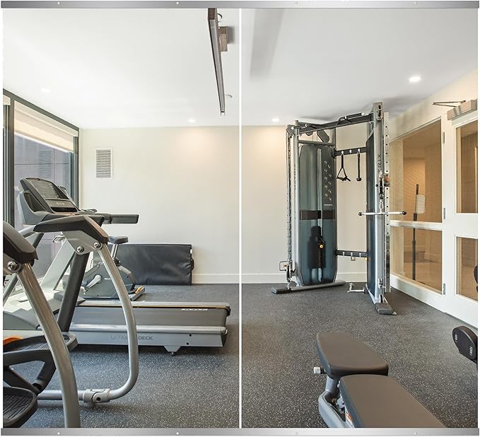 Delma Home Gym Mirror, Large Full Body Tempered Glass Frameless, Wall-Mounted by Delma