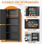 71" H Metal Tool Storage Cabinet - Image 5