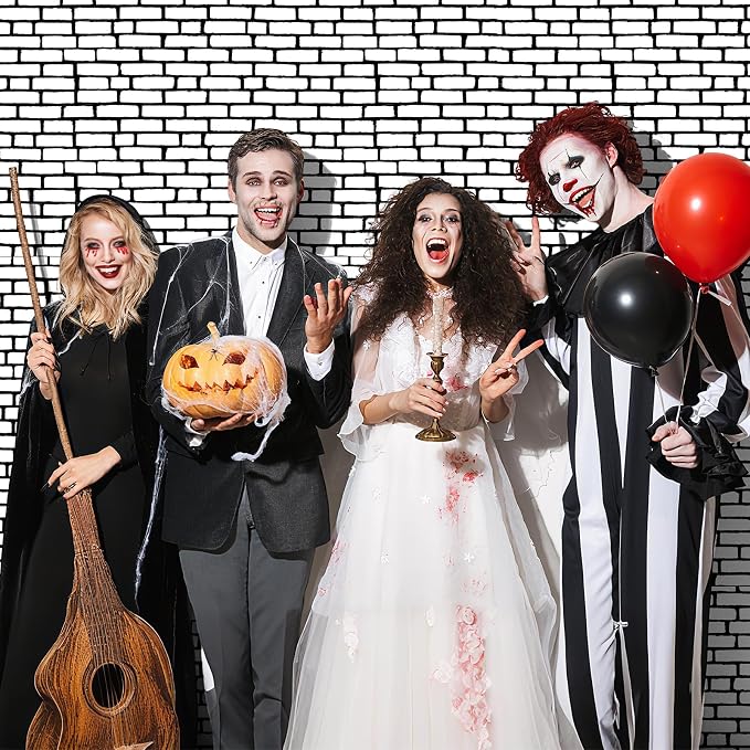 Chuangdi 2pcs 4.5 x 9 Feet Brick Wallpaper Peel and Stick Backdrop Tablecloth - Image 7
