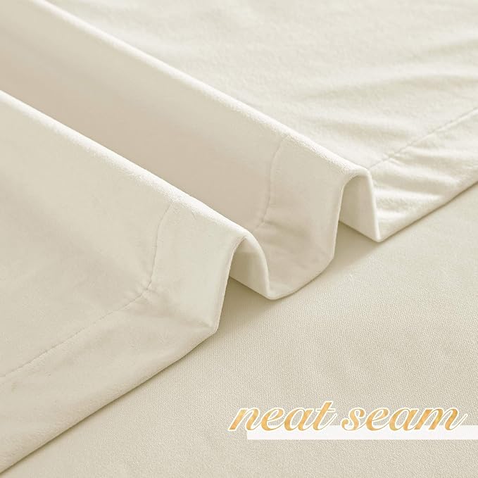 NICETOWN Ivory White Velvet Curtains 108" Length - Image 7