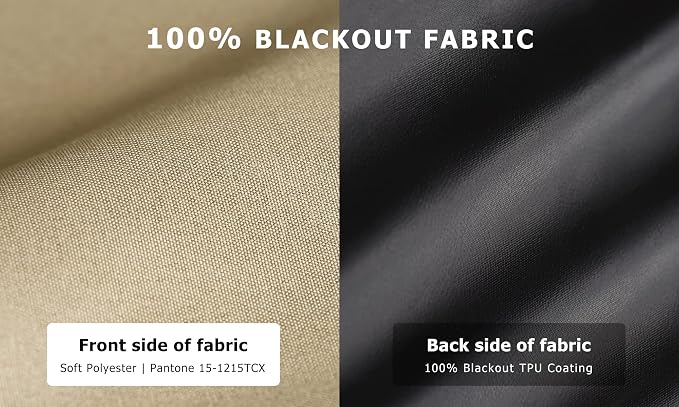 LazBlinds 100% Blackout Door Curtain, No Tools No Drill Cordless Blinds - Image 2