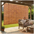 Outdoor Bamboo Roller Blinds 72 84 108 64 48 36" W, Natural Reed Patio Shades by Unknown