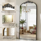 Dewfig Arched Full Length Mirror, Floor Mirror - Image 6