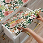 Floral Pattern Self-Adhesive Contact Paper, Oil and Water Resistant Drawer - Image 9