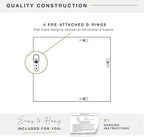 MCS Ezra 34.66x44.66 Large Wall Mirror, Vertical & Horizontal Wall Hanging - Image 4
