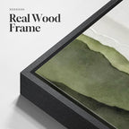 Large Framed Green Abstract Mountain Wall Art - Image 5