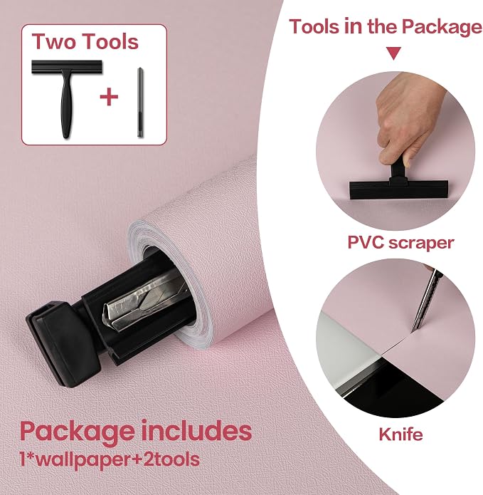 practicalWs Pink Wallpaper Peel and Stick - Image 4