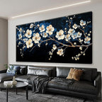 Suconvng Black Wall Art Minimalist Canvas Wall Art Decor White Flower Wall Art by Suconvng