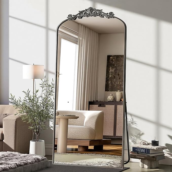 Dewfig Arched Full Length Mirror, Floor Mirror - Image 8