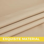 NICETOWN Room Darkening Draperies Curtains Panels, 2 Panels Biscotti Beige W52 - Image 5