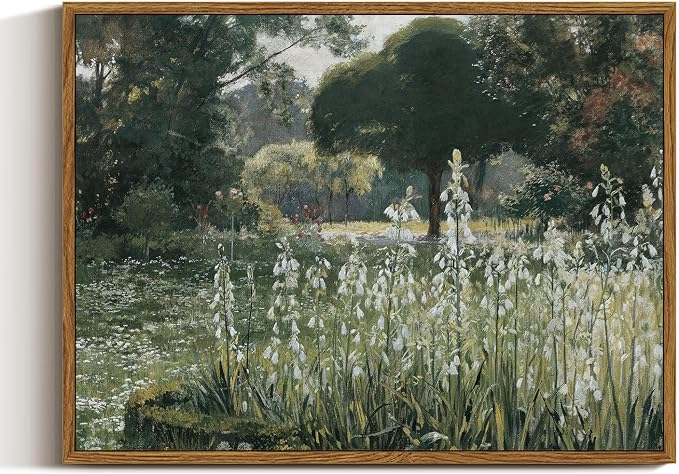 InSimSea Framed Canvas Wall Art Vintage Decor, Landscape Wall Art, Summer by InSimSeaArt