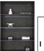 FunStick 24"x394" Black and Gold Grasscloth Peel and Stick Wallpaper Textured - Image 7