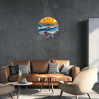 Blue Wall Clocks Battery Operated 14 Inch Beach Wall Clock - Image 5