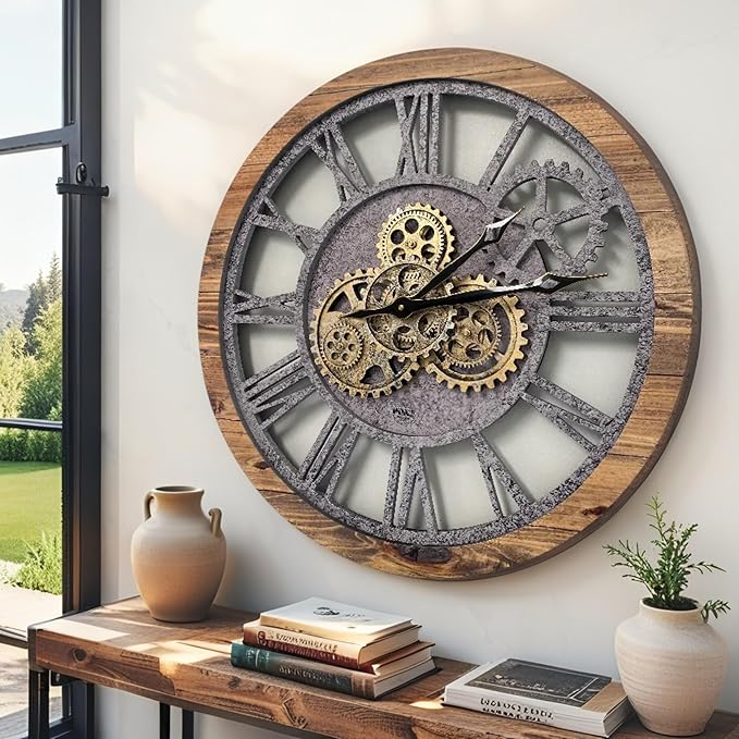 ImprovingLife The Gears Clock The Original Real Moving Gear Wall Clock Vintage - Image 5