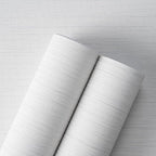Grasscloth Textured Wallpaper White Peel and Stick 24inX393in Fabric Wall Paper - Image 7