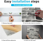 Art3d 20-Pack105 Sq.Ft Faux Brick 3D Wall Panels Peel and Stick in Stone Ash - Image 6