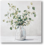 Eucalyptus Hand painted Canvas Wall Art, Eucalyptus Plant Painting Art Decor by JolyWell