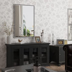 Silver Bathroom Mirror, 24x36 Inch Beveled Vanity Mirror - Image 6