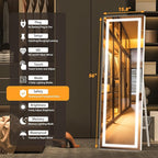 Hasipu Full Length Mirror with Lights, Full Body Dressing Standing, Hanging - Image 2