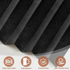 AJAZZ Blackout Accordion Door Curtain 98"x78" Black - Image 7