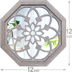 ZOLAPI 2 PCS Octagon Wall-Mounted Mirrors, Vintage Farmhouse Mirror - Image 7