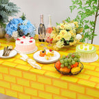 Chuangdi 2pcs 4.5 x 9 Feet Brick Wallpaper Peel and Stick Backdrop Tablecloth - Image 3