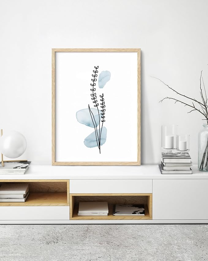 HesenDot Boho Art wall Décor, Botanical Print Set of 3, Abstract Line - Image 3