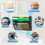 EASEPRES Magnetic 3 Pocket Mesh Hanging Wall File Organizer, Wall Mounted Mail - Image 4