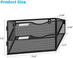 Marbrasse Wall File Holder 2-Tier Hanging Wall File Organizer, Mesh Mail Holder - Image 4