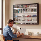 HOMCOM 5-Tier Display Cabinet, Glass Door Cabinet - Image 9