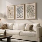 Framed Large William Morris Canvas Wall Art Set of 3, Vintage Nature Floral - Image 2