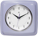 Infinity Instruments Retro Wall Clock – 9-Inch Square Silent Non-Ticking by InfinityInstruments
