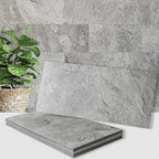 AULIGET 2-Piece Dark Slate Peel and Stick Backsplash Wall Tiles, Laundry Room by AULIGET
