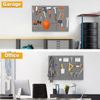 Pegboard Smith Metal Pegboard Panels 12" x 24", 3 Pack Black Wall Mounted Tool - Image 8