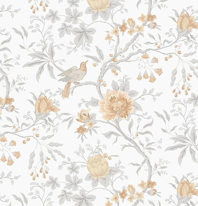 CiCiwind 17.3" × 197" Floral Peel and Stick Wallpaper by CiCiwind