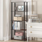 Furinno TURN-N-TUBE Storage Shelves, 5-Tier Book Shelf, Corner Shelf, Toolless - Image 2