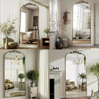Dewfig Arched Full Length Mirror, Floor Mirror - Image 4