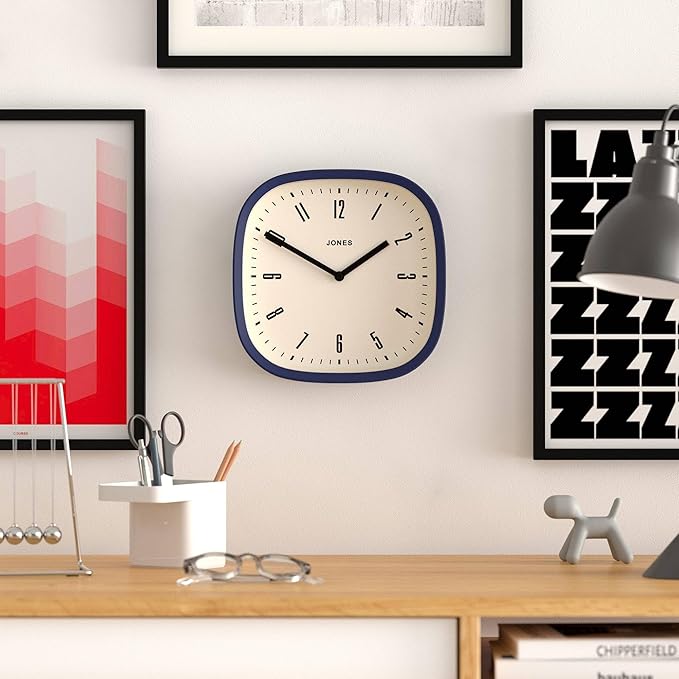 JONES CLOCKS® Marvel Wall Clock | Modern Retro Rounded Square Clock | 10 inch | - Image 3