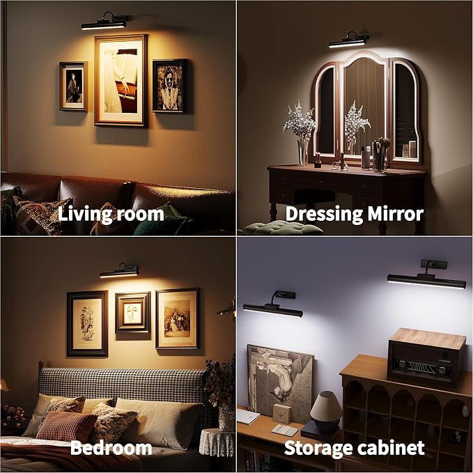 Skairipa Picture Light with Remote, 16in Battery Operated Picture Lights - Image 7