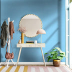 Cohoo Home Blue Peel and Stick Wallpaper Silk Solid Light Blue Contact Paper - Image 3