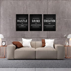 KAWAHONE Canvas Painting Wall Art, Grind Hustle Execution Motivational Wall Art - Image 4