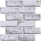 COMSTICKC 3D Faux Brick Wall Panel Peel and Stick, Small Size, Ultra-Light PVC by COMSTICKCDECOR